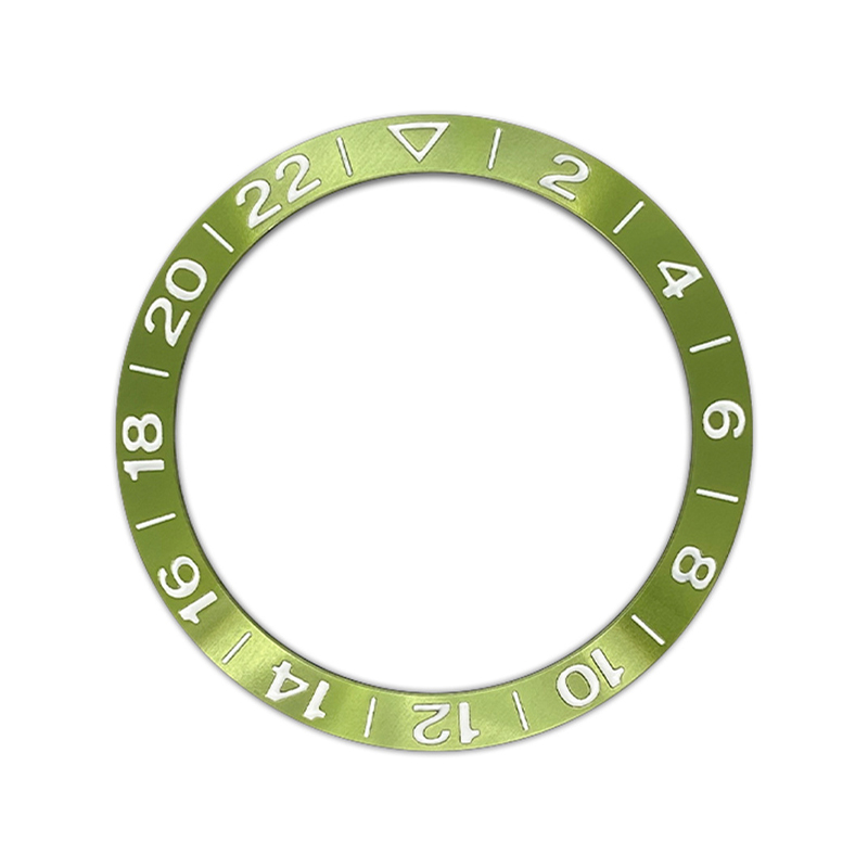 38Mm Gebogen Aluminium Horloge Bezel Insert Ring Past Nh35 Nh36 Skx007 Skx009 Gmt Sub Horloge Case 2-22 Horloge Ring Vervangt Onderdelen: Black