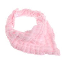 Bebé Simple pura y suave de mezcla de algodón de gasa babero provecho paños Saliva toalla alimentación pañuelo triangular Neonatal toallas: pink