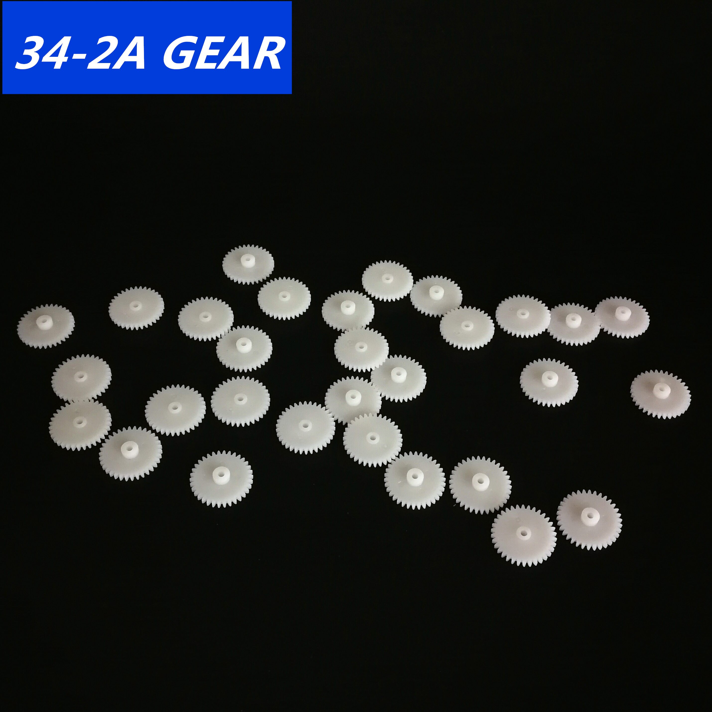 30Pcs 34-2A 0.5 Modulus 9 Teeth Plastic Gear Cog for 2mm Toy Car Motor Shaft Mini Plastic Motor Shaft Gear toy gear