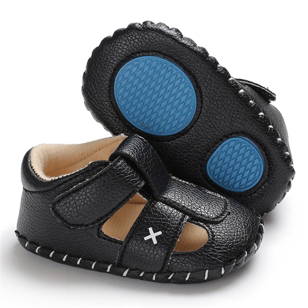 0-12M sandali per neonato estate PU scava fuori scarpe da passeggio traspiranti per bambini calzature piatte con suola morbida antiscivolo: B / 1