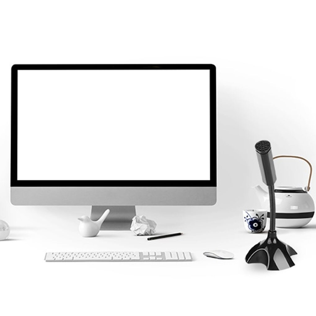 Desktop USB Microphone Computer Laptop Mini Microphone Flexible Tube Neck Adjustable PC Mic