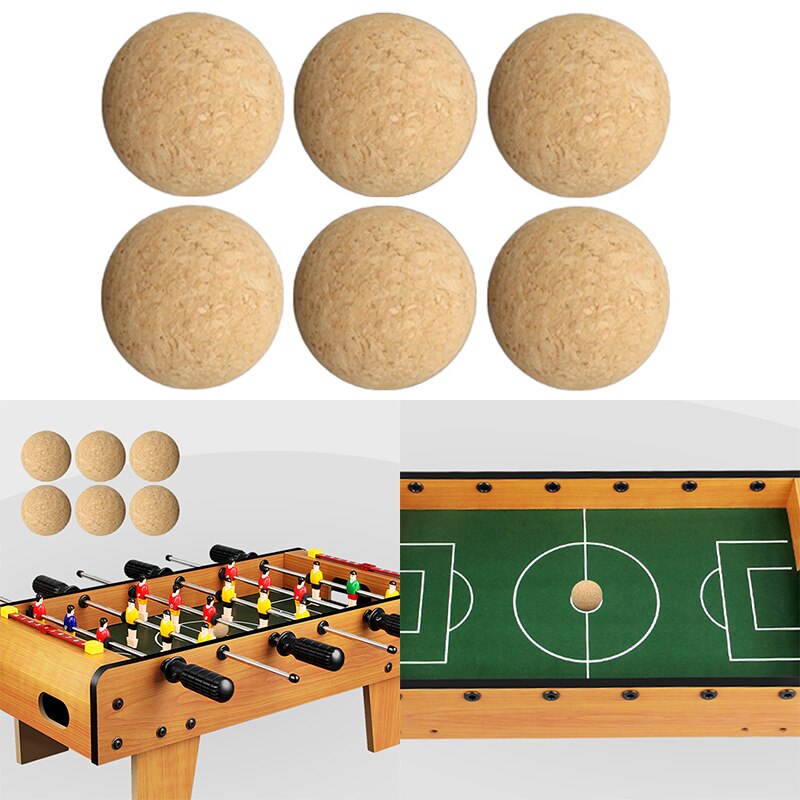 6 stk 36mm fodbold bord fodbold spil træ fodbold desktop fodbold spil bord fodbold tilbehør indendørs barn