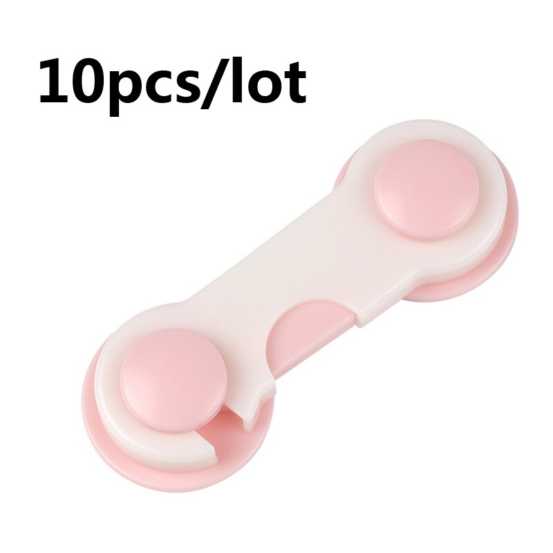 Child Safety Cabinet Lock Baby Proof Security Protector Drawer Door Cabinet Lock Plastic Protection Kids Safety Door Lock: 10pcs pink