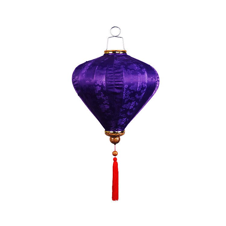 Lanterne chinoise rétro imperméable en diamant pour nouvel an, lanterne d&#39;extérieur pour balcon, Vietnam: Purple