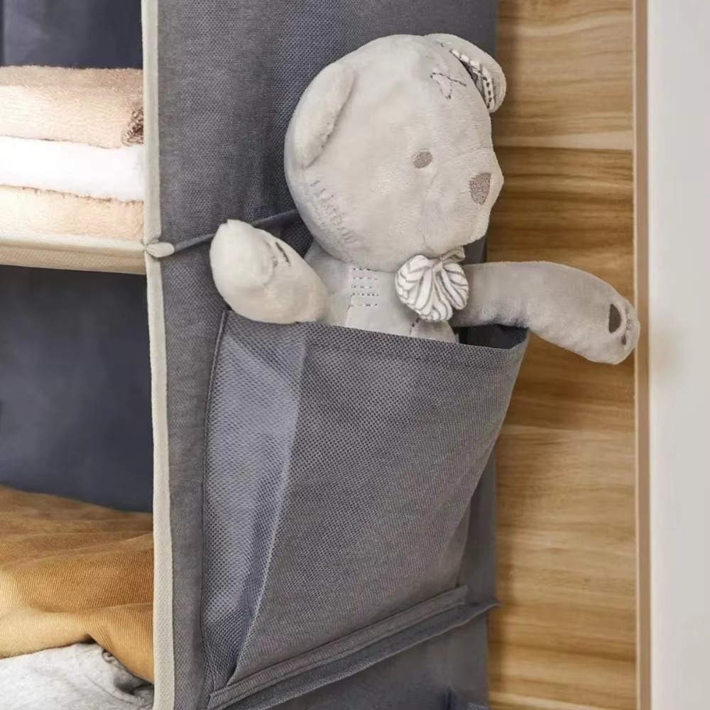 Hanging Closet Organizer and Storage Foldable Multilayer Closet Hanging Storage Shelf with Hook Shoe Cap Clothes Pants Organizer