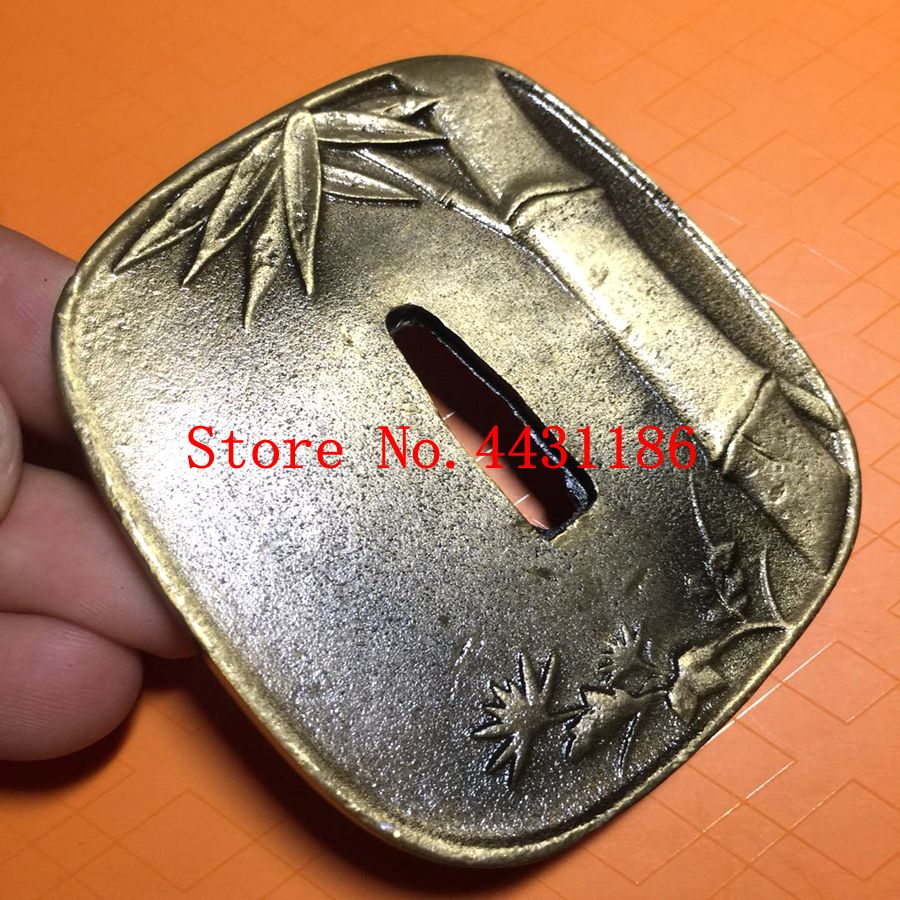 High Quallty Alloy Bamboo Guard Tsuba Fitting For Japanese Saber Sword Samurai Katana Knife DIY Accessory Good