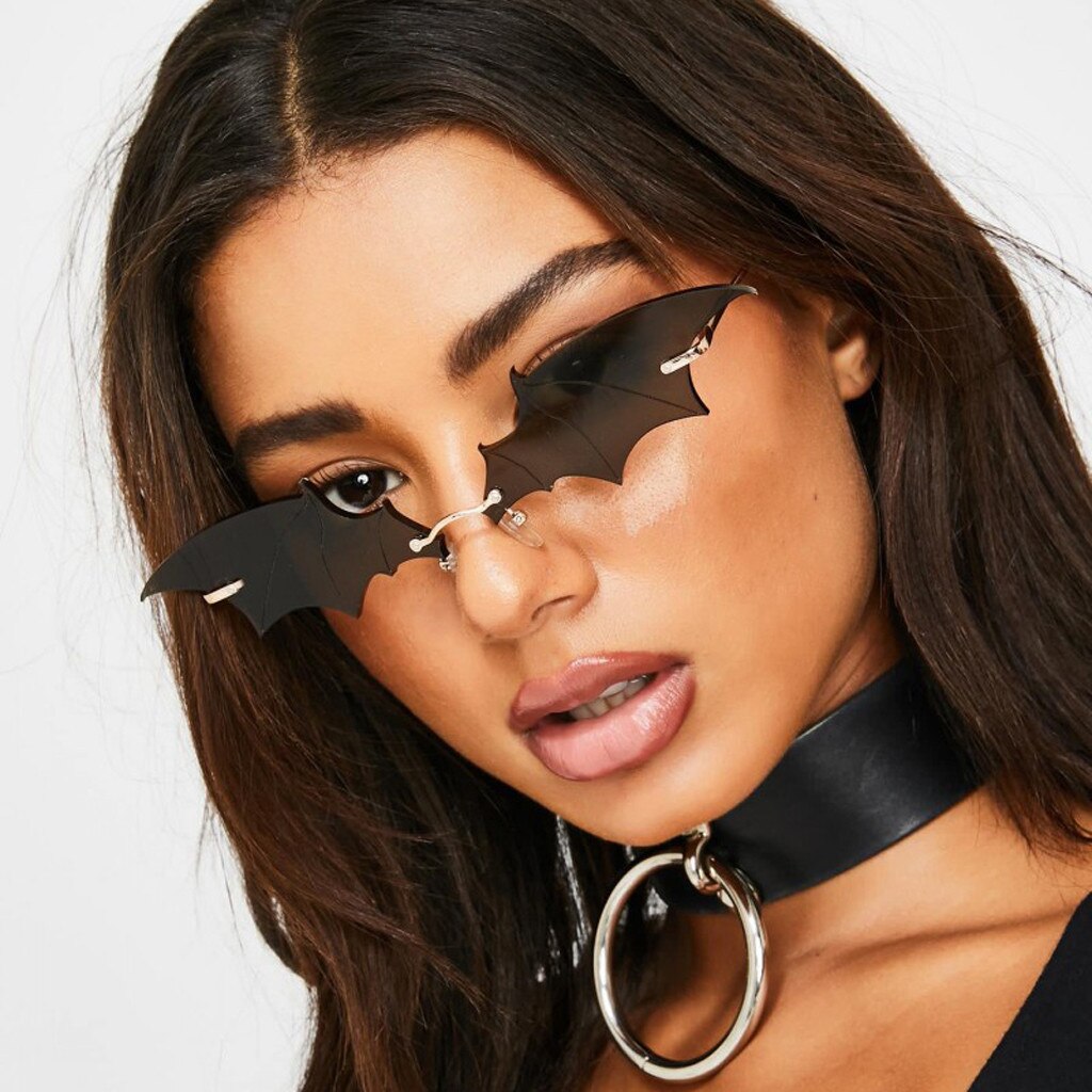 Grappige Bat Vorm Retro Zonnebril Bril Eyewear Shades Vintage Onregelmatige Unisex # PY10