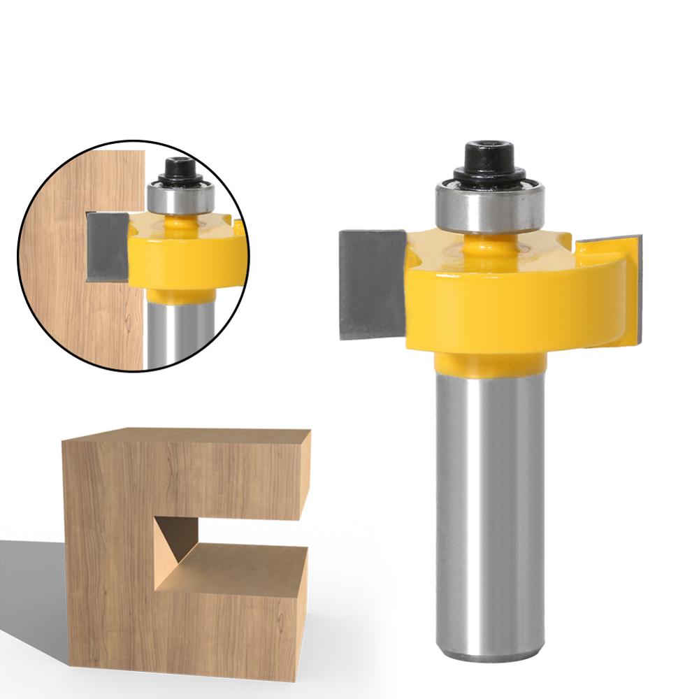 Rabbet Router Bit Met 6 Lagers Set-1/2 "Shank 12 Mm Schacht Houtbewerking Cutter Tenon Cutter Voor Houtbewerking gereedschap