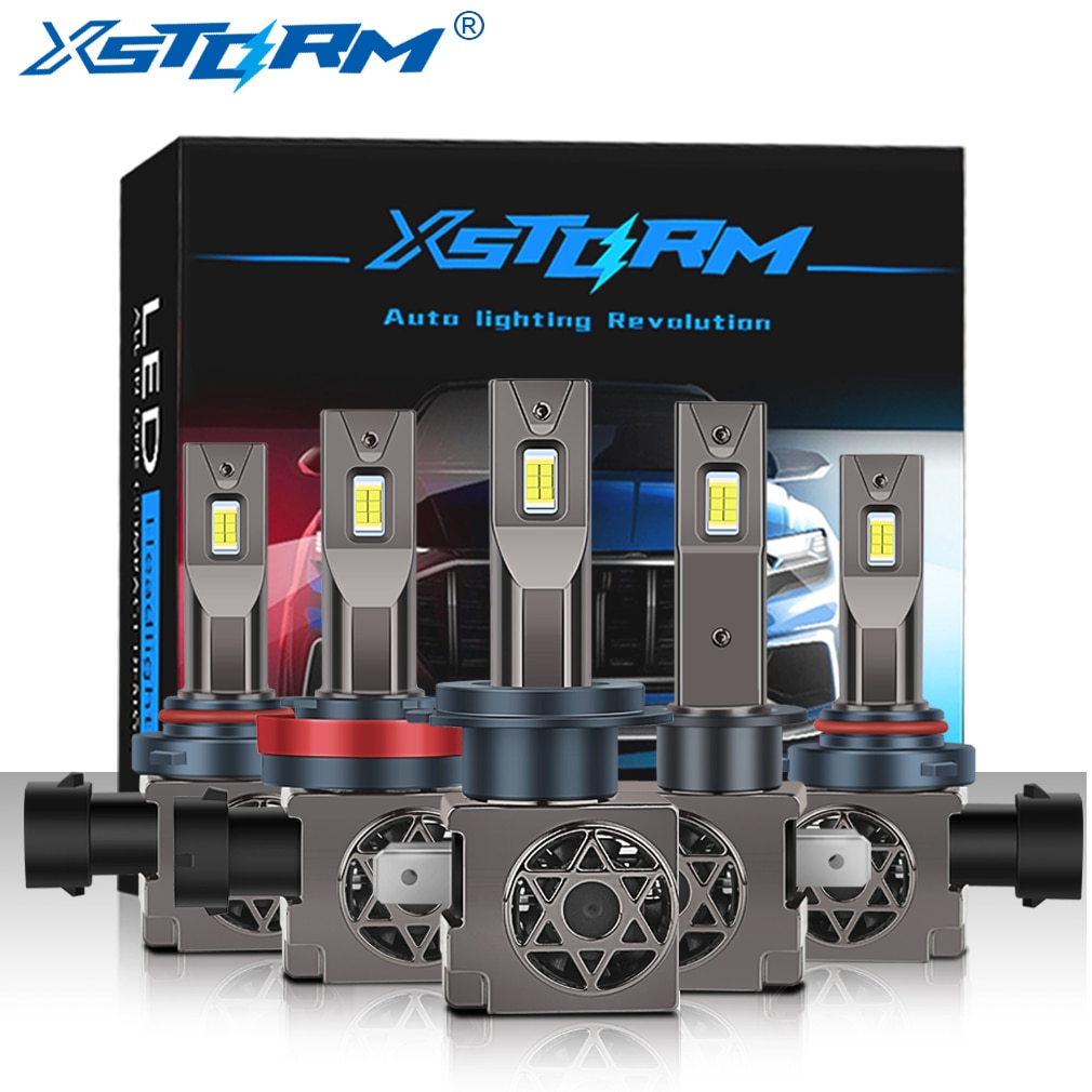 XSTORM-bombillas LED para faros delanteros de coche, lámpara Turbo Canbus de 9005 W, 25000LM, 12V, 9006 K, H7, H1, H8, H9, H11, H16, 9012, HB3, 100, HB4, 6500, HIR2