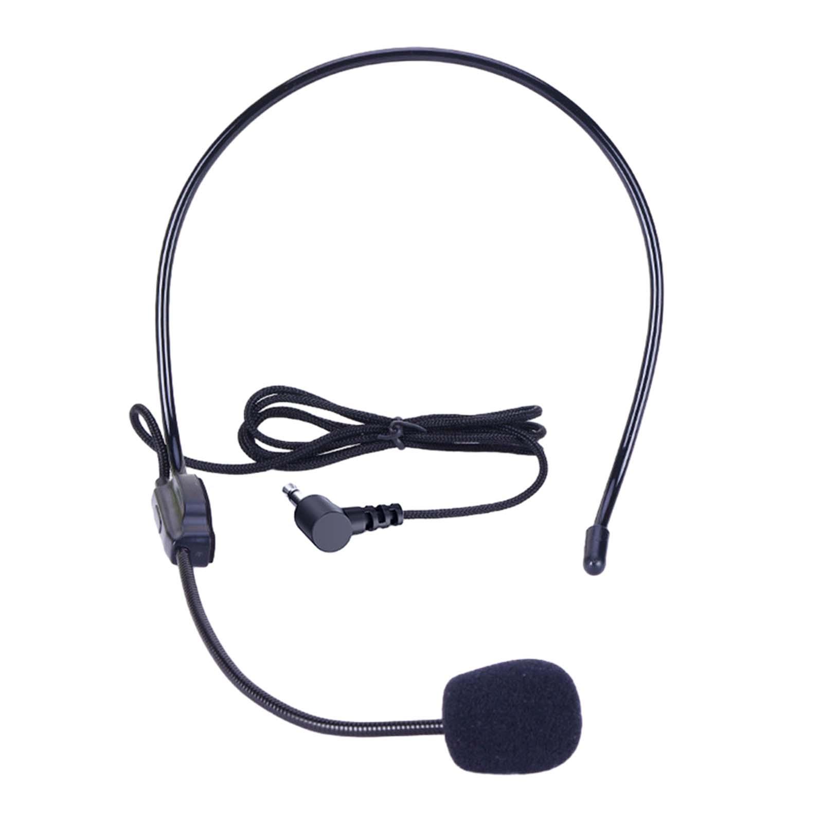 Wired Microphone Headset Headband Multipurpose Headworn Mic Systems for Fitness Instructor Seniors Speaking Singing Tour Guides