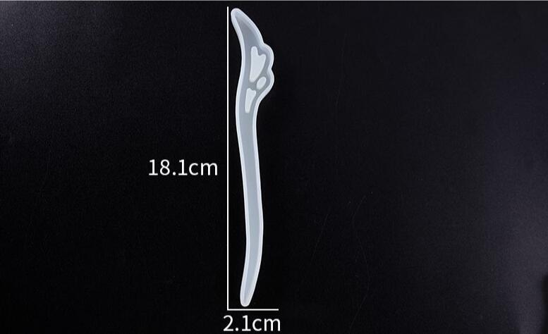 Haarspeld Siliconen Mal Haar Stick Resin Mould Uv Hoofdtooi Haar Pin Epoxy Hars Gieten Mallen Voor Sieraden Haar Clips Tool vinden: 6