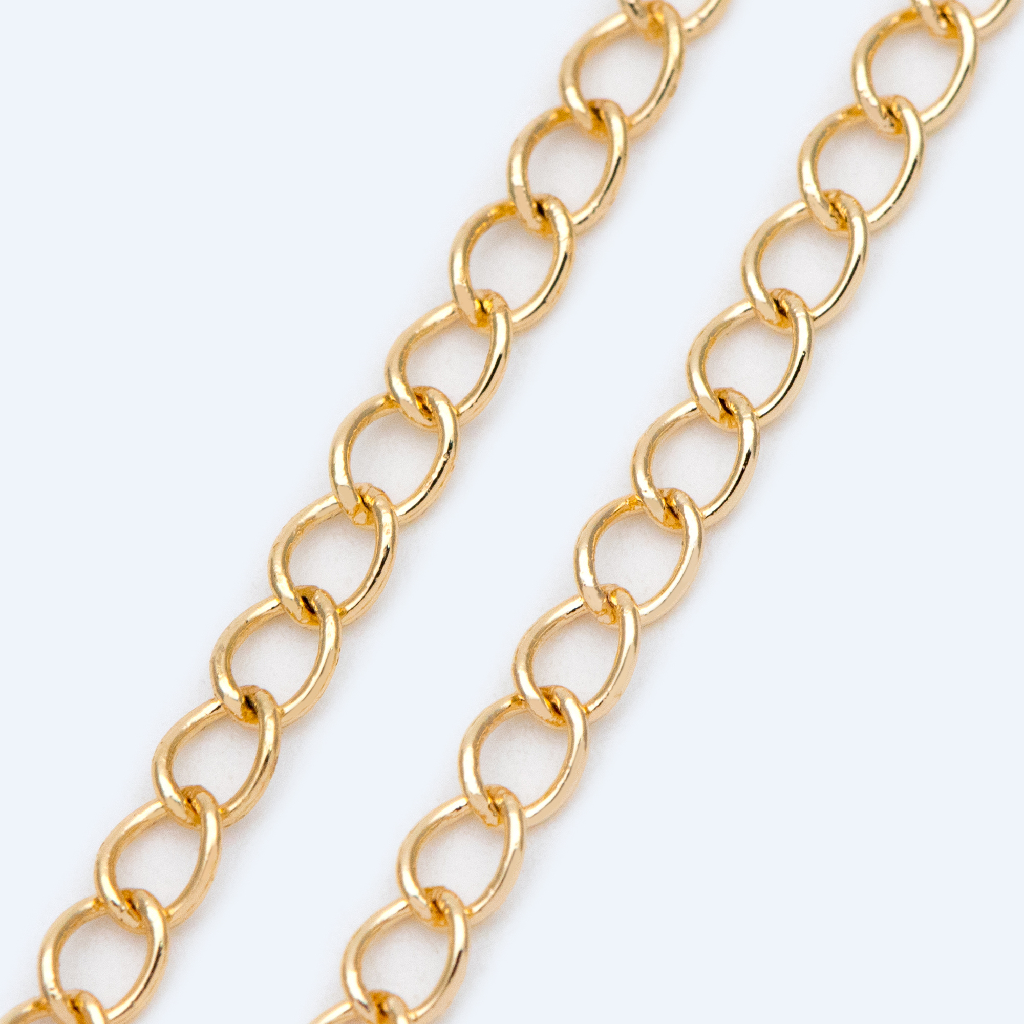 Gouden/zilveren/roségouden schakelketting, echt gouden/gerhodineerde messing ketting, doe-het-zelf sieradenonderdelen (lk -175)): Roze