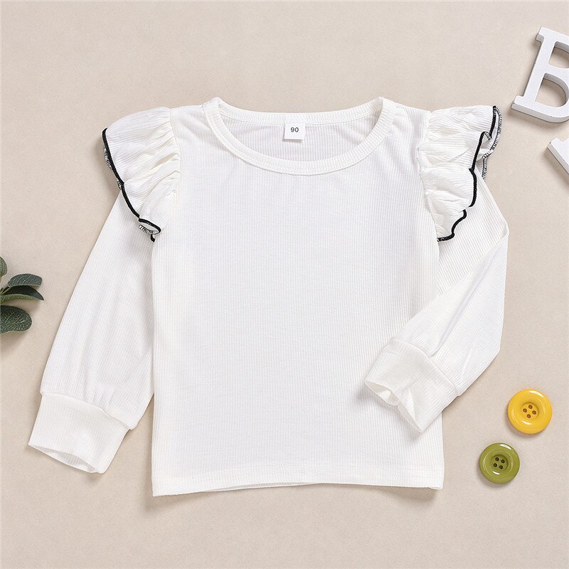 Children’s Shirt Autumn Casual Cotton Shirt 2-8 Years Girls Long Sleeve Tops Baby Shirt Children's Clothes Poleras футболка