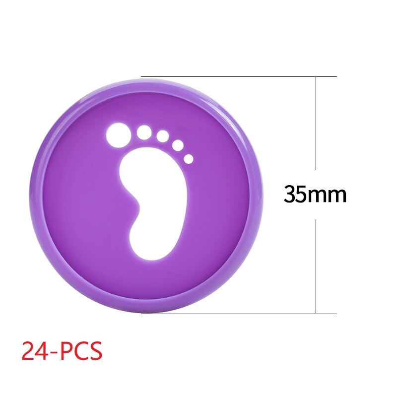 Hebilla de encuadernación de hojas sueltas para libreta, discos de hongo púrpura de 35MM, encuadernación de disco de anillas para Notebook, accesorios de oficina: PURPLE-35MM-24PCS