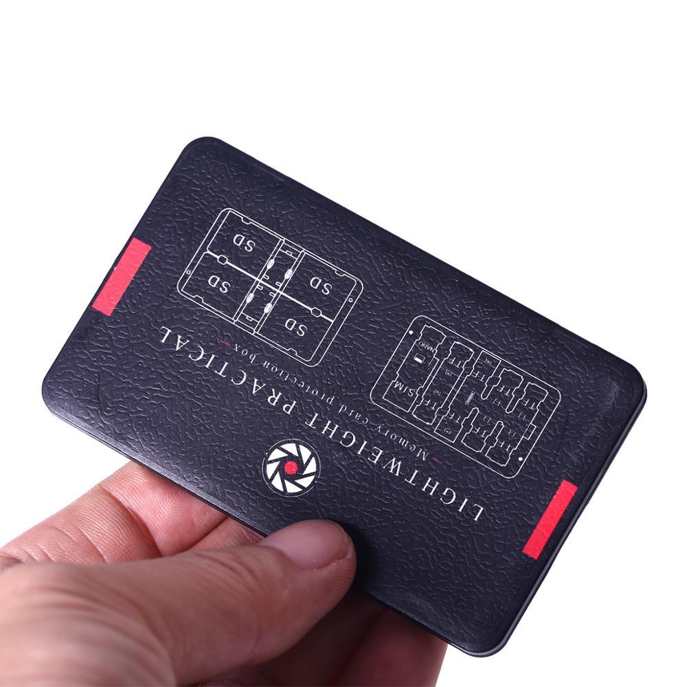 1set Card cartridge Memory Card Case Houder Voor Micro En Standaard Sd-kaart Opslag Houder zwart