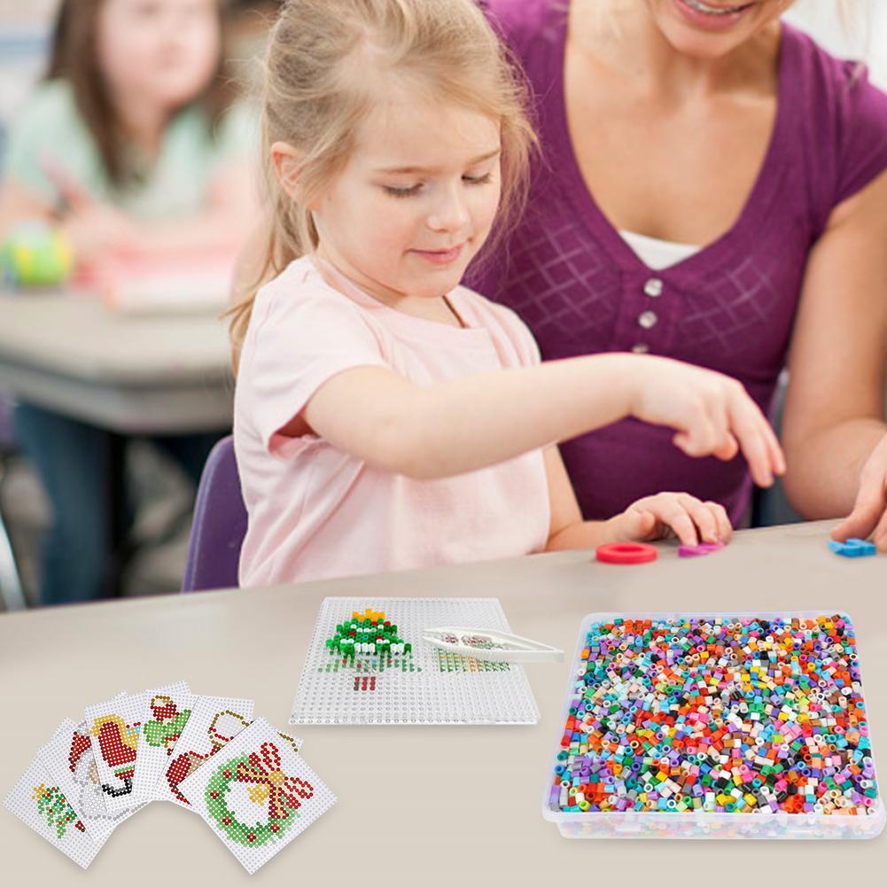 Button Art Toys Innovative Handmade DIY Christmas Toys Color Matching Mosaic Pegboard Early Learning Preschool Educational Toy