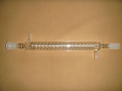 24/40, 200 MM, condensador Graham, forma de bobina, cristalería de laboratorio 24/40
