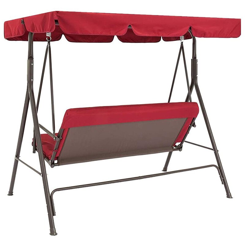 Terrasse Schaukel Stuhl 2 Teile/los Universal Garten Stuhl Staubdicht 3-Seater Outdoor Abdeckung (Rot)