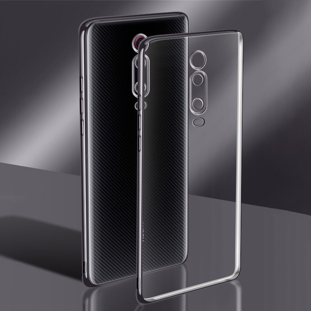 Clear Mode Plating Case Voor Xiaomi Mi 9T Pro Soft Tpu Luxe Telefoon Back Cover Xiaomi9T Mi9T 9Tpro originele Beschermende Fundas: Xiaomi 9T / Black