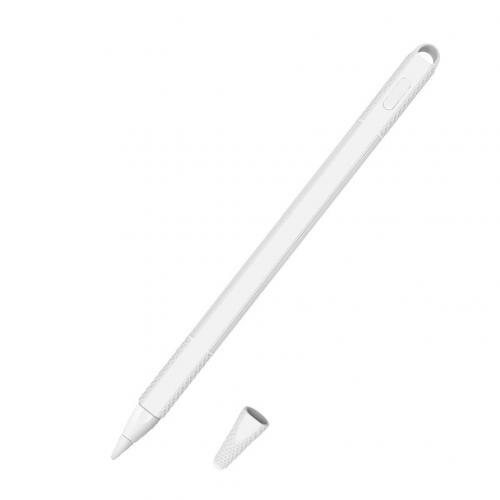 For Apple Pencil 2 Case Anti-Slip Silicone stylus pen touch pen Protective Case Cover Skin for iPad Pencil 2 Gen ручка стилус: White