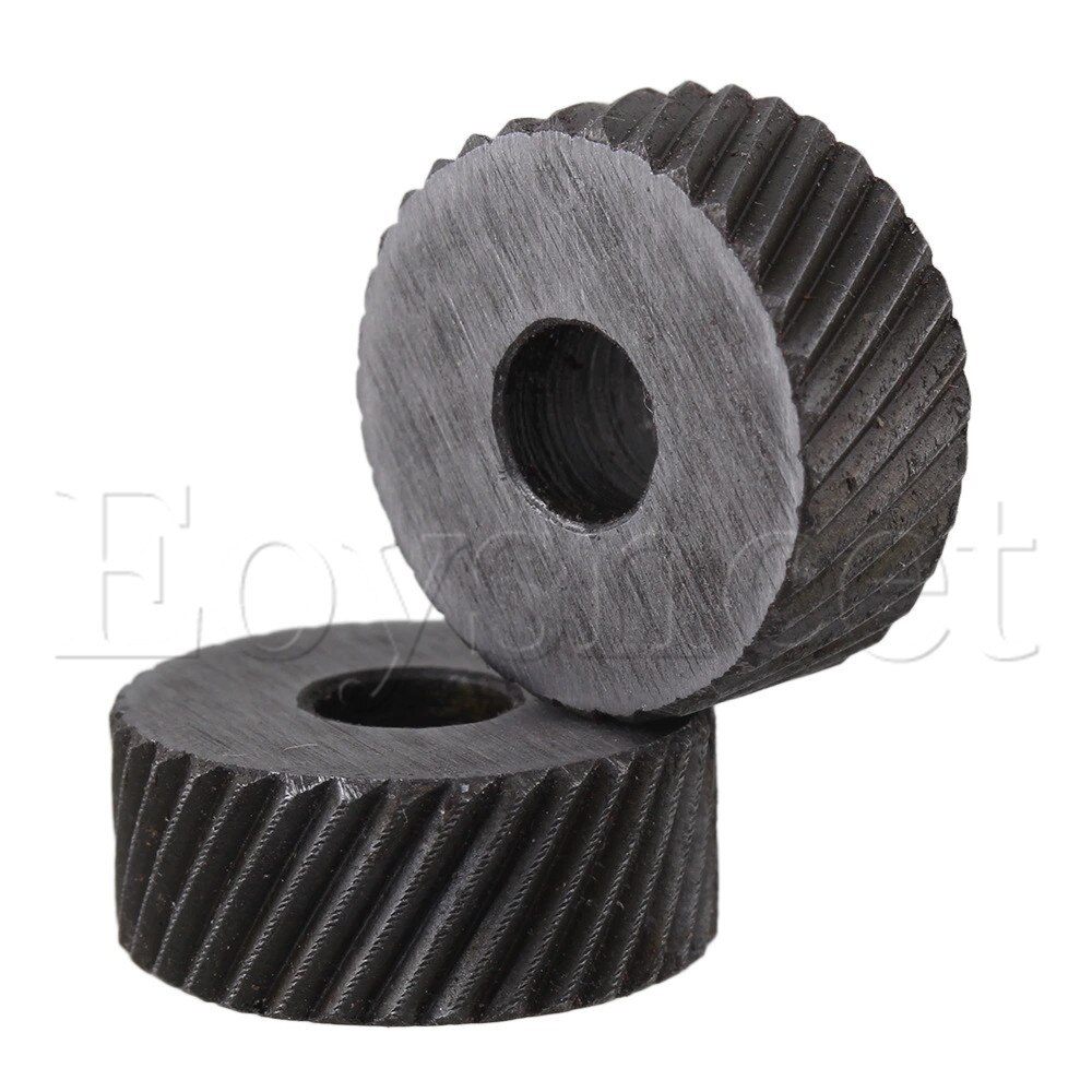 ECSiNG 2 Stuks P2.0mm Rechte Knurlingswielen 28x8x8mm - Stalen Rollers Voor Knurling Gereedschap En Draaibank