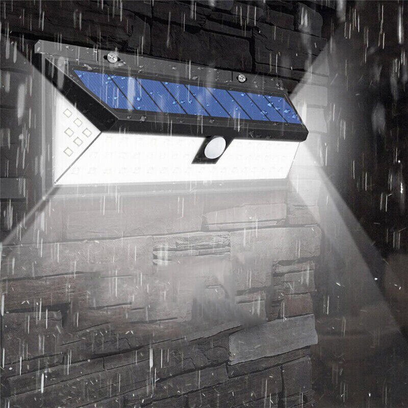 118 ledet sollys pir bevegelsessensor utendørs 3 modi sol vegglampe  ip65 vanntett energisparende sikkerhet hage lys
