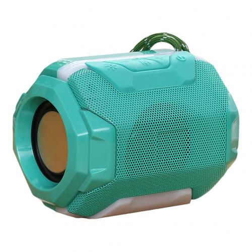 Portable Bluetooth Speaker Subwoofer Outdoor Waterproof Boombox Music Player Sound System Column Loudspeakers With Radio: Green