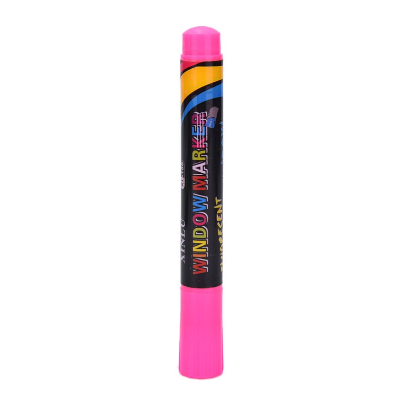1PC Erasable Multi Colored Highlighters Liquid Chalk Marker Pens LED Writing Board GlassWindow Art8 Colours Marker Pens: Pink