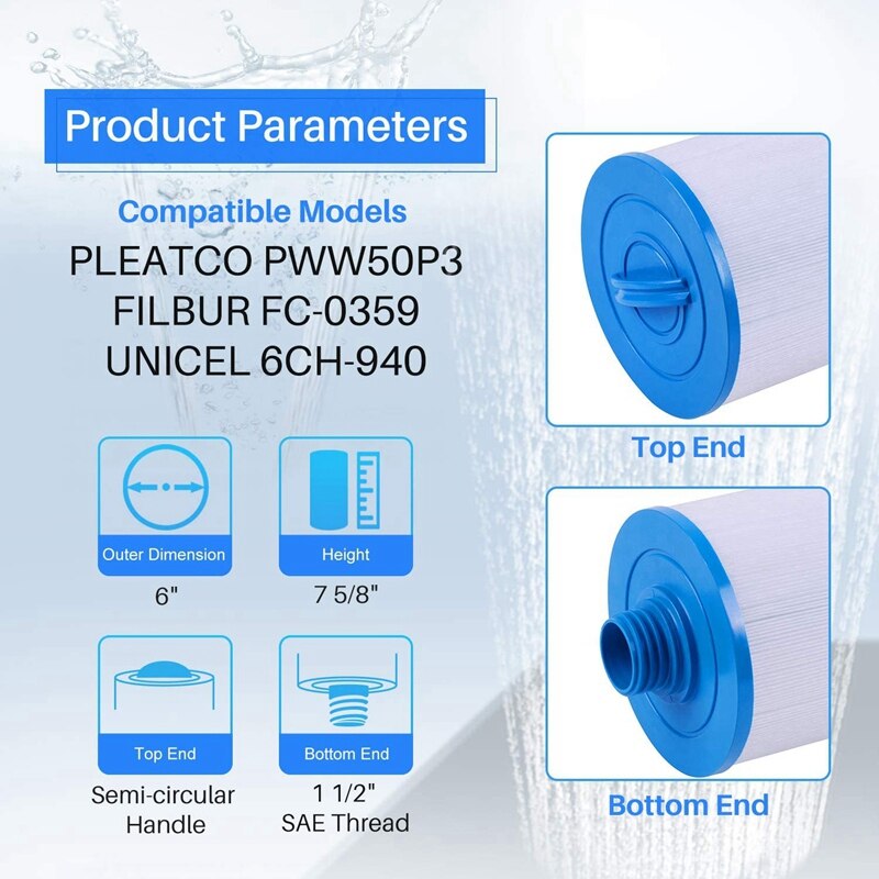 Filtro Spa Compatibile Con PWW50P3 6CH-940 FC-0359 1-1