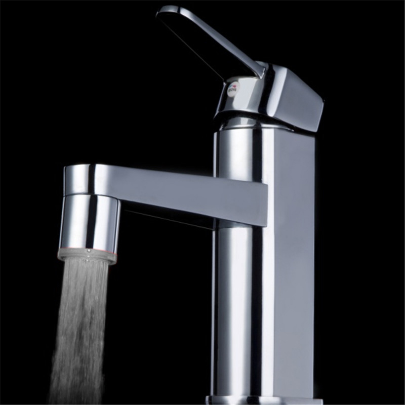 Häufig verwendete und fertige LED-Wasserhahnleuchte, keine Batterie erforderlich, Wasserhahn mit Adapter: Weiß