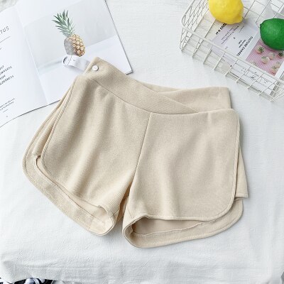 Mutterschaft Freizeit Hosen sommer Sport kurze Hose Unterstützung Bauch Elastische für Schwangere Frauen kurze Hose Bauch Unterstützung Hosen: Beige / M