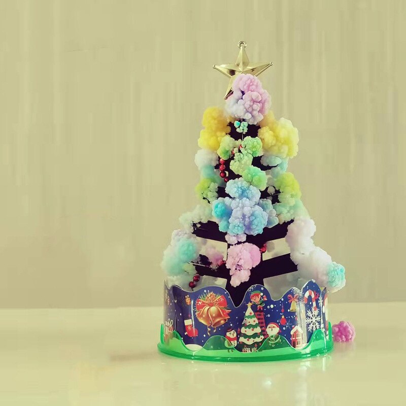 DIY magiczne rosnące papierowe kryształy drzewo drzewo wiśni magicznie zabawne choinki dzieci nowe zabawki nauka zabawka dla dzieci: Christmas Tree A