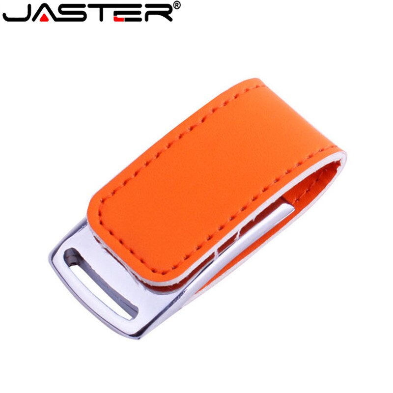 JASTER-pen drive de cuero y metal, 4GB, 8GB, 16GB, 32GB, 64GB, Udisk, USB 2,0, unidad flash,