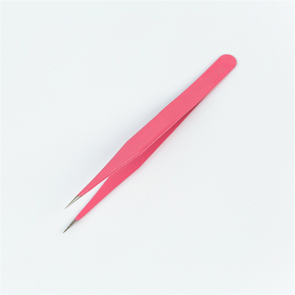 Pinzas de acero inoxidable de Color Macaron, herramienta de pegatina, diario, papel práctico, portátil, Mini papelería escolar: E