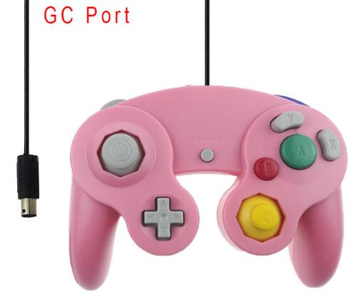 Top Wired Game Controller Gamepad Joystick forNGC NINTENDO GC Game Cube For Platinum fast ship: GC Interface pink