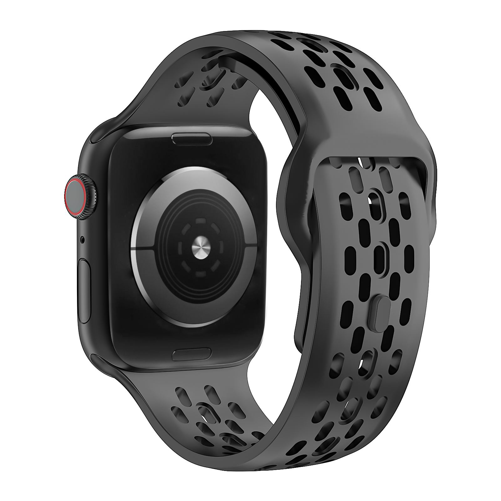 Sportsilikon för apple watch-armband 44mm 45mm 49mm 40mm 41mm 38mm 45 mm correa-armband iwatch-serien 9 8 7 6 5 se ultra 2 band: Svartgrön / 22mm