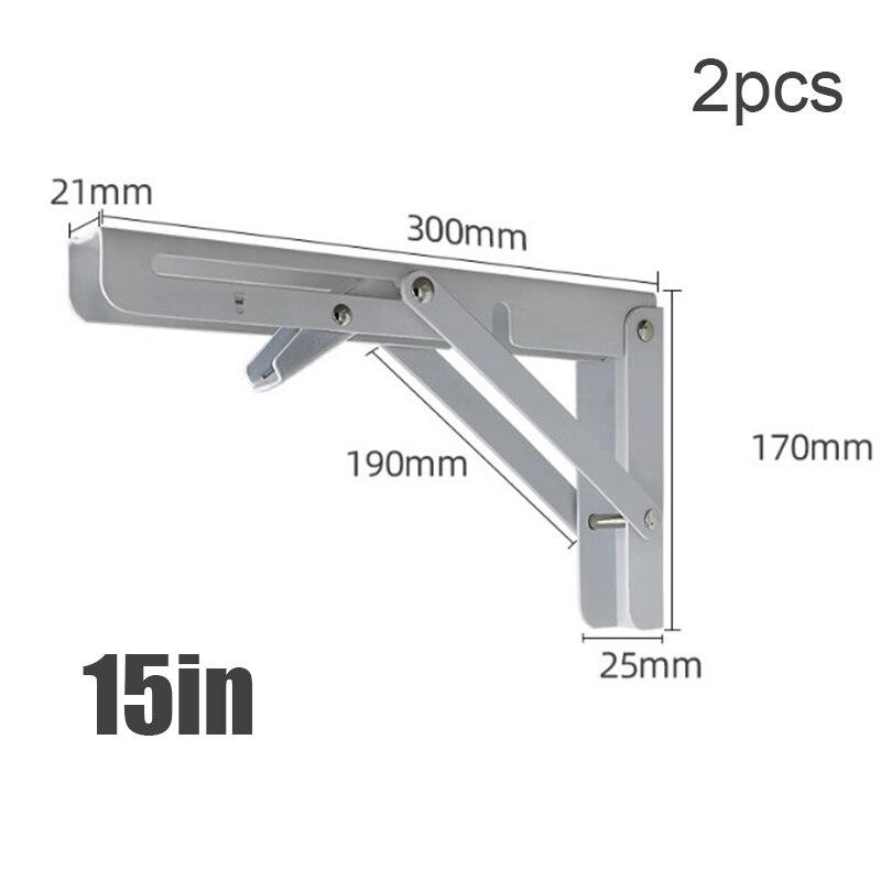 2pcs Decorative wall mounted shelf Triangle Folding stainless steel Foldable: A2