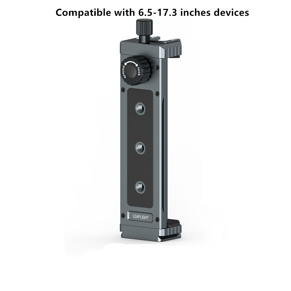 Aluminium Statief Houder Voor Ipad Tablet Statief Mount W 1/4 "Schroef Universele Statiefbevestiging Voor Ipad Mini, Ipad Pro, Ipad Air: WHITE