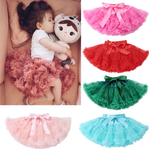 Kids Baby Girls Skirts Fluffy Tutu Pettiskirt Party Dancewear Fancy Ruffles Skirt Mini Cute Baby Girl Clothing 0-2T