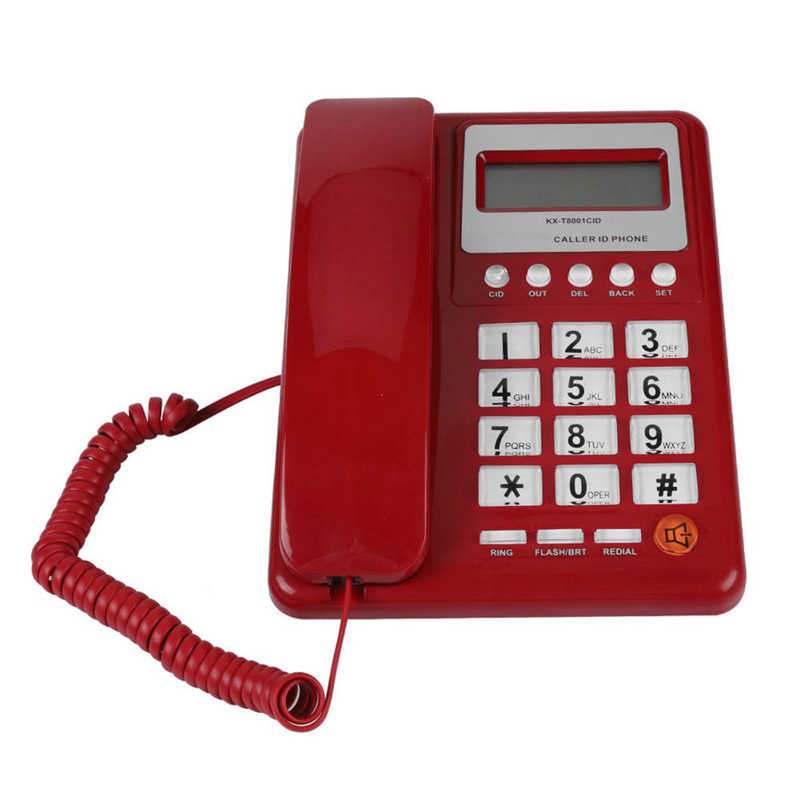 Home Hotel Wired Corded Telephone Desktop Phone Office Landline Fixed Telephone Caller ID Telephone