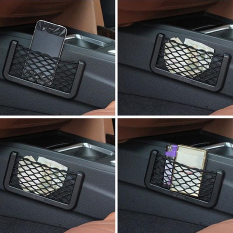 Universele Car Seat Side Terug Opslag Netto Zak Opslag Telefoon Portemonnee Pocket Netto Auto Accessoires