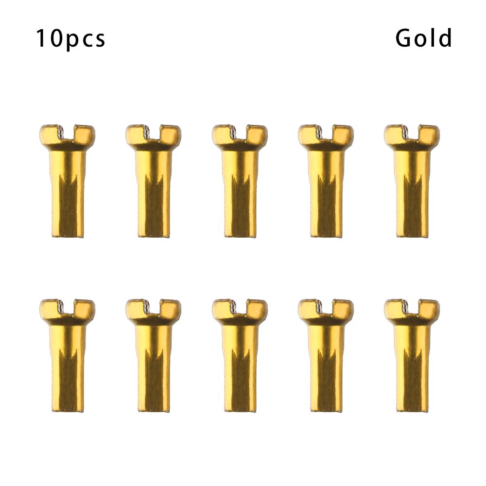 10/20/50pcs MTB Bike Wheel Spoke Nipples 14mm Mountain Bike Cycling Spokes Nipples For Bicycle Wheel Accessories: Gold-10pcs