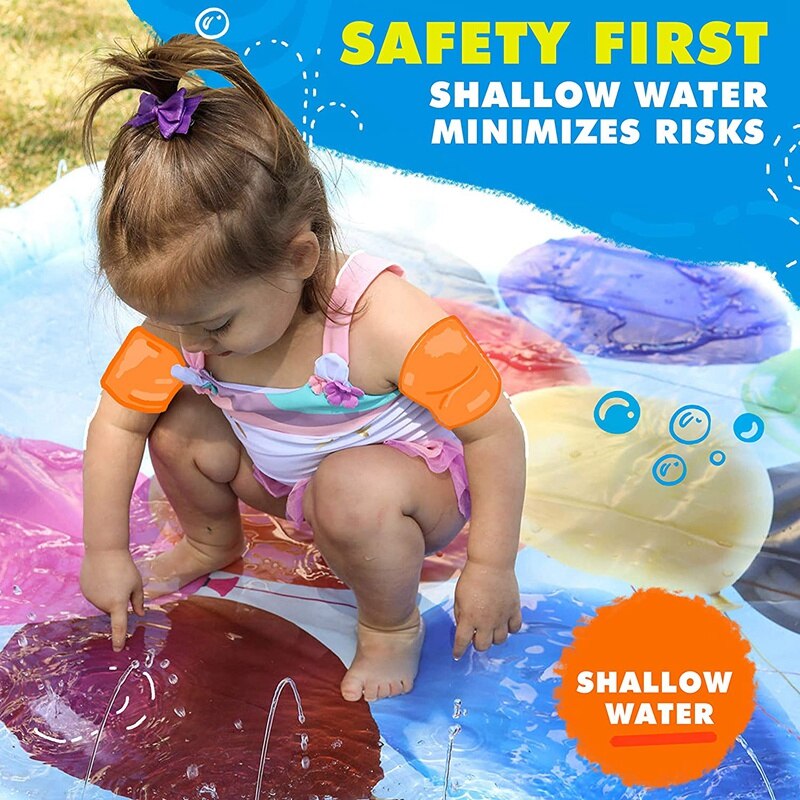 3-In-1 Sprinkler Voor Kids, Splash Pad, en Waden Zwembad Voor Leren-Kinderen Sprinkler Zwembad