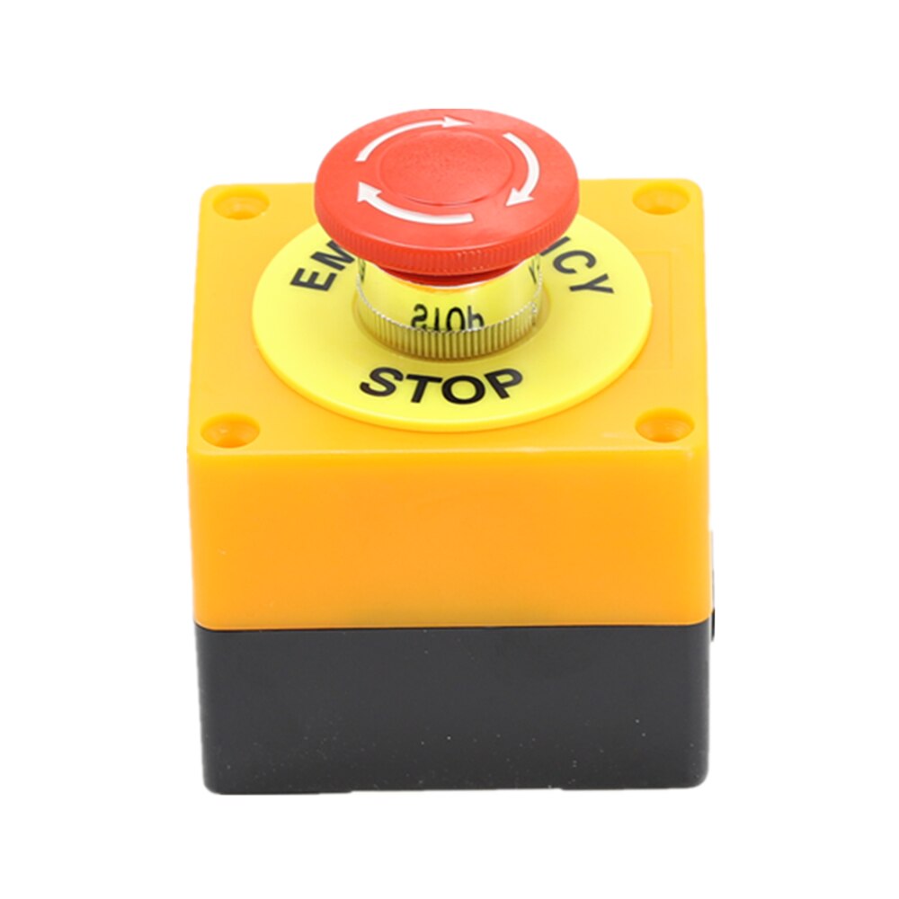 1 Pcs Plastic Shell Rood Teken Drukknop Dpst Paddestoel Noodstop Ac 660V 10A Geen + nc LAY37-11ZS