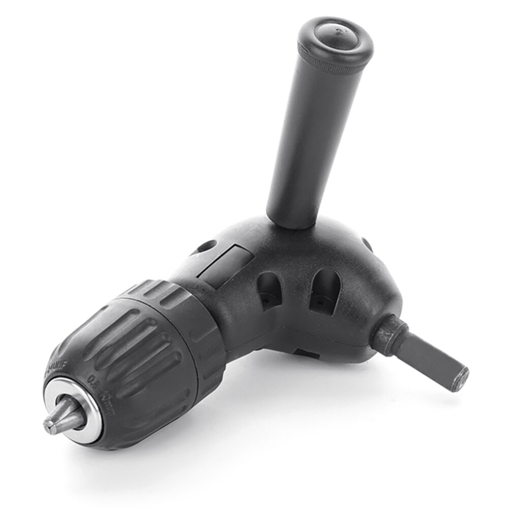 3/8 "rechts Winkel Adapter 90 Grad Bohrmaschine Befestigung 9,5mm Runde Schaft Keyless Futter Backenfutter 0,8-10mm/0,03-0,4 in