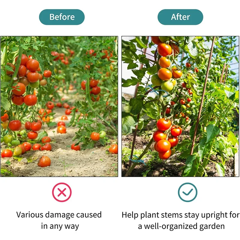 10/500x Adjustable Plastic Plant Cable Ties Reusable Garden Fastener Tie Plant Climbing Cable Ties Tools Tree Support Accessory