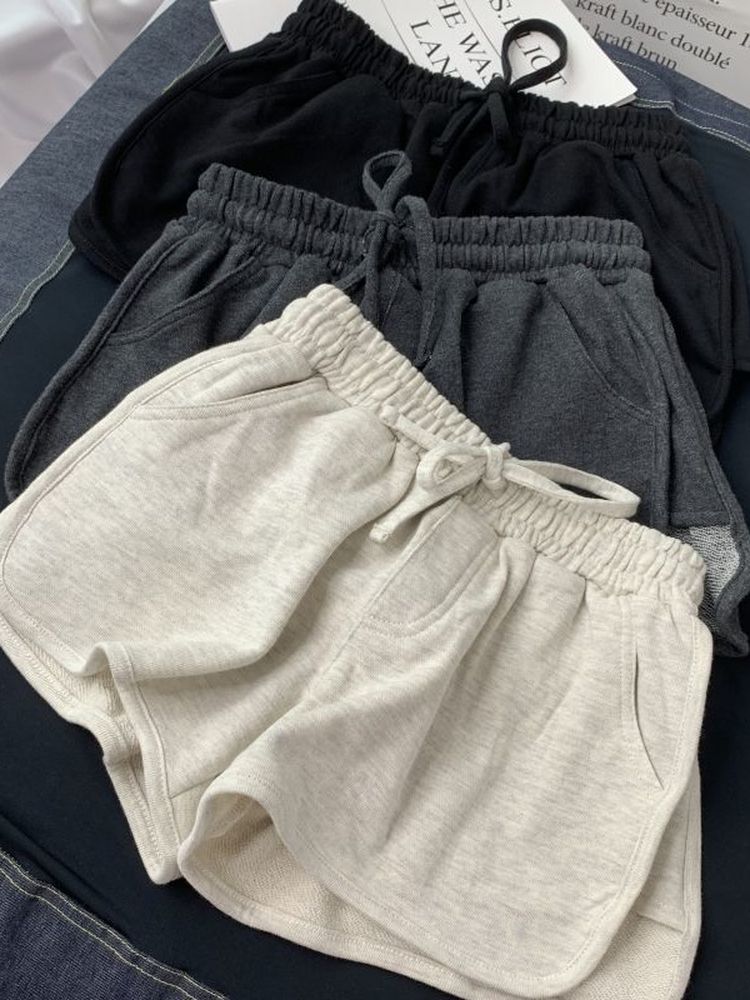 kurze Hose Frauen's Sommer hoch Taille schlank lässig Hose Schüler Koreanisch Ausführung lose A-Linie Hose weit-Bein alle-Spiel Sport Hose