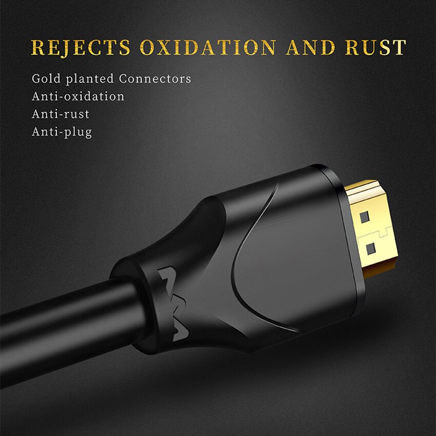 1M 2M 3M 5M 10M 15M 4K 60Hz Hdmi Naar Hdmi Kabel hoge Snelheid 2.0 Golden Plated Verbinding Hdtv Kabel Koord Voor Uhd Fhd 3D PS4 Tv
