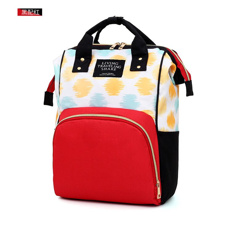 Mode Mummie Moederschap Zak Multifunctionele Luiertas Rugzak Nappy Baby Tas Met Kinderwagen Bandjes Voor Baby Care: Red