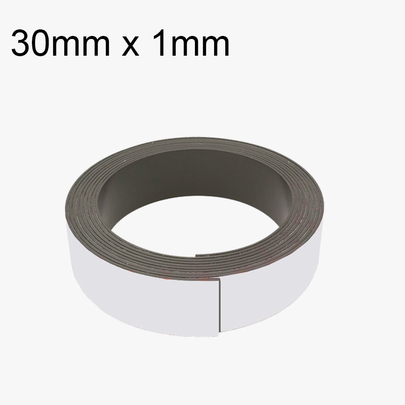 1/5/10 Meter Zelfklevende Rubberen Magneet Strip 10*1 15*1 20*1 30*1mm Tape Rubber Koelkast Flexibele Magnetische Strip Voor Thuis: 10M / Zilver